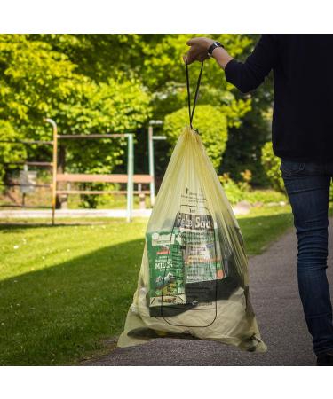 Extra Strong Yellow Recycling Bags with Drawstring - 90L 22 Thick 40 Rolls (40 Bags) - Eco-Friendly Waste Collection - Buy Online on SooperMarket.com