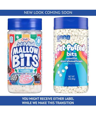 Kraft Jet-Puffed Vanilla Mallow Bits Marshmallows 3oz (Pack of 2) with By The Cup Portion Control Scoop - Buy Online on SooperMarket.com