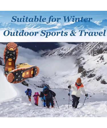 YQBFTC Shoe Spikes & Claws - 8 Teeth Ice Grips for Hiking & Snow - Anti-Slide Chains for Winter Sports - Replacement Spikes for Ultimate Traction - Buy Online on SooperMarket.com