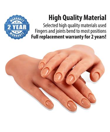 Silicone Practice Half Hand for Acrylic Nails by Nail Nobility - Ideal for Nail Techs - Flexible, Reusable, Realistic Design - Buy Online on SooperMarket.com