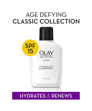 Olay Age Defying Classic Daily Renewal Lotion with Sunscreen 4 oz | Face Moisturizer - Buy Online on SooperMarket.com