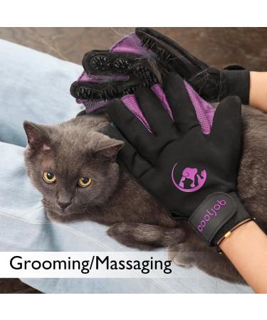 Cool Job Fur Care Gloves - Pet Shampoo Bath Brush & Depilatory Glove for Cats Dogs Horses & Rabbits (Size S-M) | International Shipping - Buy Online on SooperMarket.com