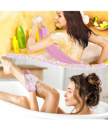 6-Piece Exfoliating Shower Bath Gloves and Scrubber Set for Men and Women - Buy Online on SooperMarket.com