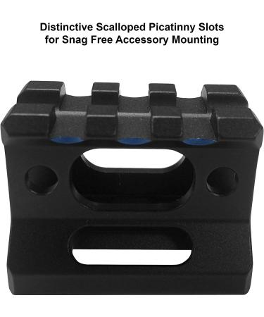 3-Slot Slim Picatinny Short Riser Mount - 1 High - Black | 3 Slots - Buy Online on SooperMarket.com