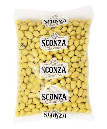 Lemoncello Chocolate Covered Almonds 5 Lb Bulk Bag by Sconza | Roasted Almonds in White Chocolate Lemon Creme | Gift Snack - Milk Chocolate Coconut Cashews - Buy Online on SooperMarket.com
