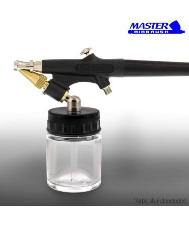 Master Airbrush 10-Pack TB-003 3/4oz Glass Jar Bottles with 60 Adaptor - Compatible with Single-Action Siphon Feed Airbrushes - Fits Badger, Paasche, Iwata - Buy Online on SooperMarket.com