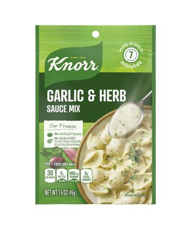 Knorr Sauce Mix Creamy Pasta Sauce For Simple Meals and Sides Garlic & Herb No Artificial Flavors, No Added MSG 1.6 oz