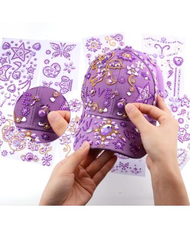 DIY Baseball Cap Kit for Girls Ages 4-10 | Decorate Your Own Cap with Gem Stickers | Perfect Birthday or New Year Gift - Buy Online on SooperMarket.com