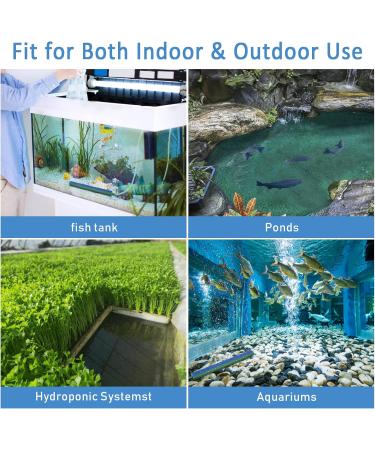 HEVEER Aquarium Air Stone - 20cm Bubble Diffuser (5 Pieces) with Suction Cups for Oxygen Pump in Fish Tanks - Buy Online on SooperMarket.com