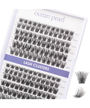 Individual Lashes 144 Cluster Lashes DIY Eyelash Extension Thin Band Wide Stem Lash Extensions Reusable Soft Natural Lightweight Easy to Apply at Home 10/12/14/15/16mm C/D Curl- OP17 144 clusters - OP17