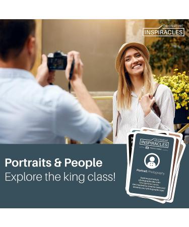 XL Photography Inspiration Cards Deck - Ultimate Photographer Gift with DSLR Accessories and Cheat Sheet - Portrait Edition - Buy Online on SooperMarket.com