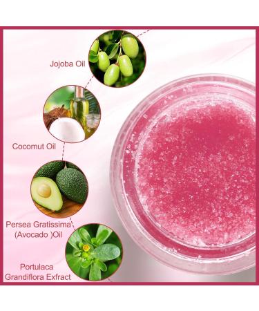 MIELIKKI Strawberry Lip Scrub | Exfoliator for Chapped & Dry Lips | Sugar Lip Polish & Moisturizer | Best Lip Care Products - Buy Online on SooperMarket.com