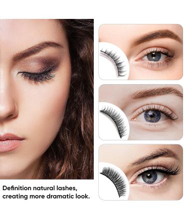 3 Pairs Self-Adhesive Reusable False Eyelashes - Waterproof Lashes - Natural Look - No Glue or Magnets Needed - Buy Online on SooperMarket.com