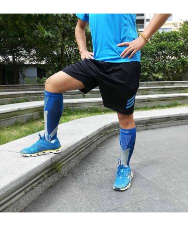 Cocohok Compression Stockings for Sports | Men & Women | Enhance Performance Endurance & Blood Circulation | 2 Pairs in Blue (38-42) - Buy Online on SooperMarket.com