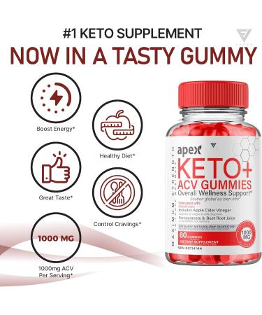 Apex Keto ACV Gummies Apex Apple Cider Vinegar Canada Keto Health Lifestyle Support Supplement Gummy Suppl ment de Style de Vie Sain C tog ne au Vinaigre de Cidre de Pomme Apex (60 Gummies) - Buy Online on SooperMarket.com