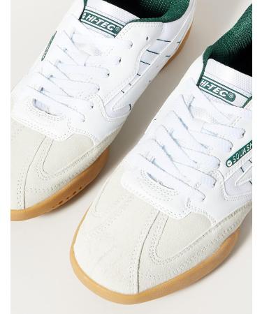 Hi-Tec Women's Squash Classic Shoes - Size 43 EU - White/Green - International Shipping Available - Buy Online on SooperMarket.com