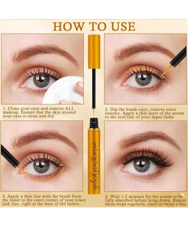 Eyelash Growth Serum - Advanced Formula for Longer Thicker Lashes | 5ML Matte & Rose Gold - Buy Online on SooperMarket.com