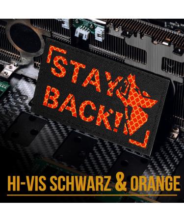 Oneigris Hi-Vis Reflective Dog Patches - Orange/Black Laser-Cut Design for Enhanced Visibility | International Shipping Available - Buy Online on SooperMarket.com