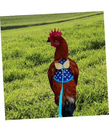 CORHAD Chicken and Duck Vest Hen Leash Chicken Lead and Harness Small Dog Harness Rooster Costume Pet Leash 17X15X0.5CM Blue - Buy Online on SooperMarket.com