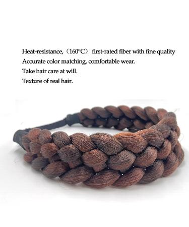 STHEJFB Braided Headband - Wide Chunky Bohemian Style for Women - Dark Brown - Buy Online on SooperMarket.com