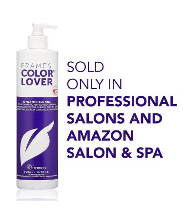 Framesi Color Lover Dynamic Blonde Purple Shampoo - Sulfate Free Shampoo for Color Treated Hair - 16.91 Fl Oz - Buy Online on SooperMarket.com