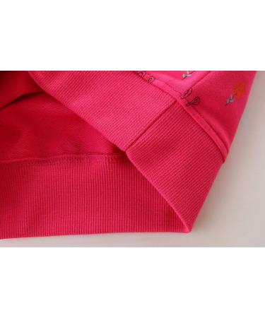 Cotton Girls Sweatshirt for Kids | Long Sleeve Casual Jumper | Toddler Clothes | Age 1-12 Years | 7-8 Years | Rose Red - Buy Online on SooperMarket.com