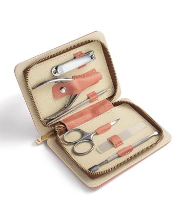 FERYES 6 PCS Manicure Nail Care Kit - Cuticle Removal Tools and Nail Clipper Set in Leather Case - Nail Cutter, Cuticle Nipper, Pusher, Scissors, Glass File - Buy Online on SooperMarket.com