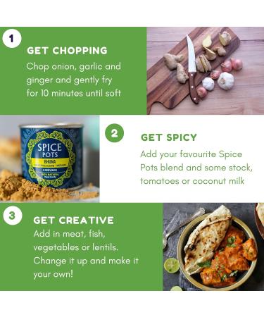 Bhuna Powder - 100% Natural Ingredients - Gluten Free & Vegan Curry Powder - Medium Heat - 40g Pot - Buy Online on SooperMarket.com