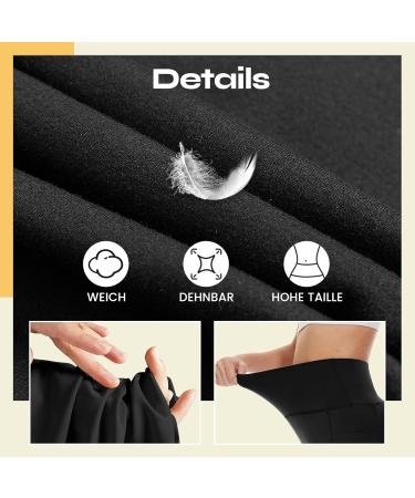 Gayhay High Waist Cycling Shorts for Women - Pockets Stretchy Yoga & Sports Pants | A-Black SM Summer Outfit - Buy Online on SooperMarket.com