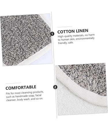 HAPINARY 5pcs Flip Soap Foam Net Scrub Exfoliating Bags Bath Accessory Foaming Pouches Khaki Cotton Linen - Buy Online on SooperMarket.com