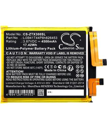 Battery Replacement for Tianji A31 Ultra 5G Axon 30 Ultra 5G Axon 30 Pro+ A2022P - High-Quality Li3941T44P8h826453 - Buy Online on SooperMarket.com