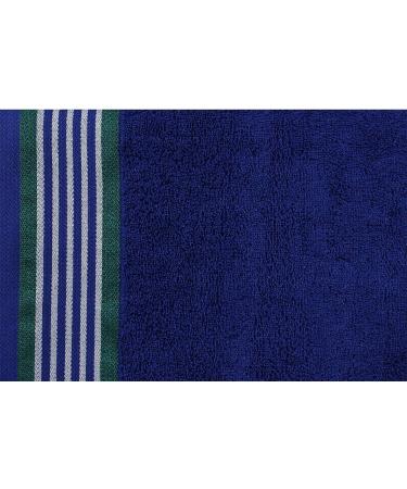 CASA COPENHAGEN 550 GSM 12x12 Inches Washcloths Towels Set of 24 - Super Soft Egyptian Cotton Towels for Bathroom & Kitchen in Wimbledon Blue and Green - Buy Online on SooperMarket.com