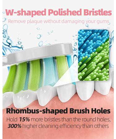 7am2m Sonic Electric Toothbrush - 6 Brush Heads, 90-Day Charge, 5 Modes, Smart Timer - Light Pink - Buy Online on SooperMarket.com