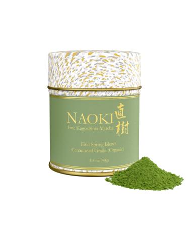 Naoki Matcha Organic Ceremonial First Spring Blend  Authentic Japanese First Harvest Ceremonial Grade Matcha Green Tea Powder from Kagoshima, Japan (40g / 1.4oz) 1.4 Ounce (Pack of 1)