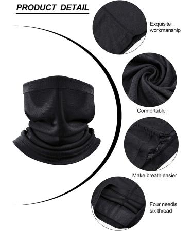 4-Piece Thin Breathable Neck Gaiter Face Scarf Mask for Dust and Sun Protection - Windproof - Buy Online on SooperMarket.com