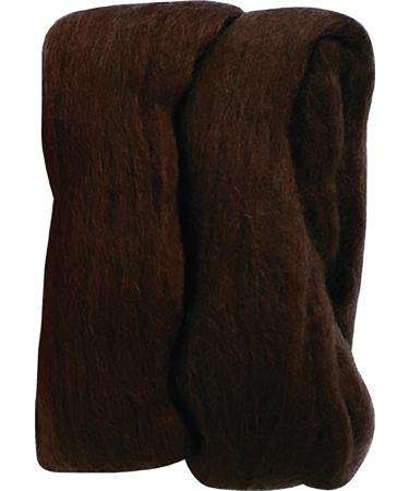 Clover Natural Wool Roving  Brown