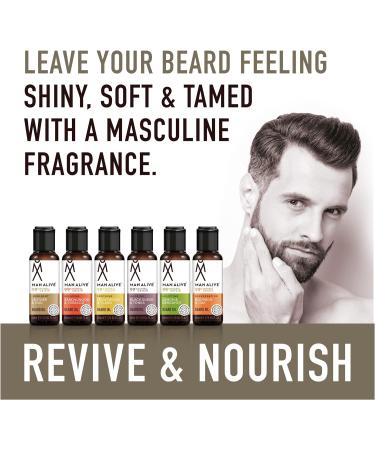 Man Alive Beard Oil for Men - 99% Natural Skincare 50ml with Oatmeal, Argan Oil, Jojoba Oil & Almond Oil - Softens Facial Hair, Ideal Men's Gift - Black Suede & Tonka Scent - Buy Online on SooperMarket.com