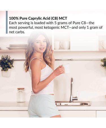 BioTrust Keto Elevate Pure C8 MCT Oil Powder - Ketogenic Diet Supplement - Clean Energy - Mental Focus and Clarity - 100% Caprylic Acid - Unflavored (20 Servings) - Buy Online on SooperMarket.com