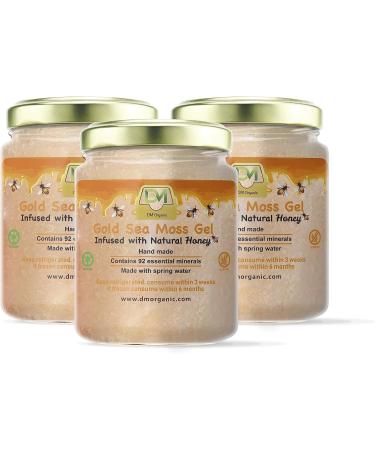 Sea Moss Gel x Raw Natural Honey 500ml / 370ml - St Lucian 'Gold' Wildcrafted Sea moss infused with Natural Honey | Hand made | UK MADE | Fresh to Order | Organic | Immune Support | Dr Sebi (370ml) - Buy Online on SooperMarket.com