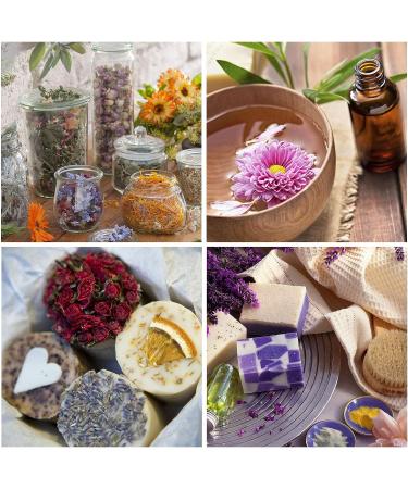 9 Bags Natural Dried Flowers Herbs Kit for DIY Soap and Candle Making - Rose Petals, Lavender, Jasmine, and More - Buy Online on SooperMarket.com