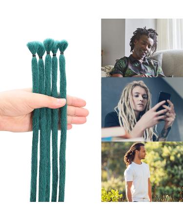 10PCS Turquoise Dreadlock Extensions - Synthetic Crocheted Faux Locs for Men & Women | Jamaica Punk Hip-Hop Hair Accessories - Buy Online on SooperMarket.com