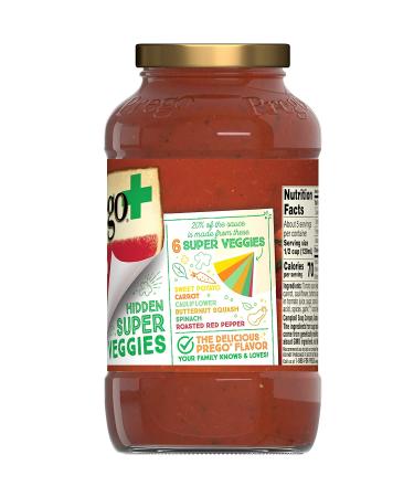 Prego Hidden Super Veggies Traditional Italian Tomato Sauce 24oz Jar - Pack of 6 | Deliciously Healthy Pasta Sauce - Buy Online on SooperMarket.com