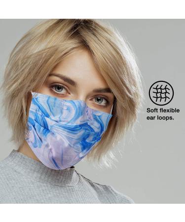 NU R Disposable Face Mask 3Ply Mask with Filter Layer and Elastic Earloop Retail 50pcs/box TIE DYE 50PCS - Buy Online on SooperMarket.com