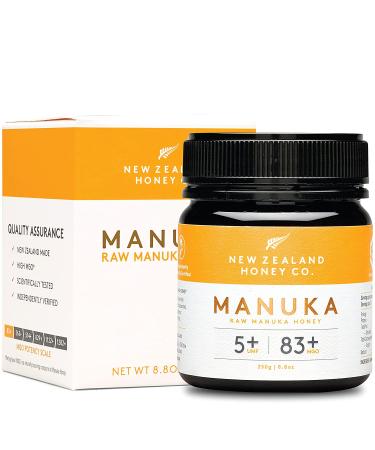 Buy New Zealand Honey Co. Raw Manuka Honey UMF 5+ | MGO 83+ | 250g (8.8oz) - Pure & Natural - Buy Online on SooperMarket.com