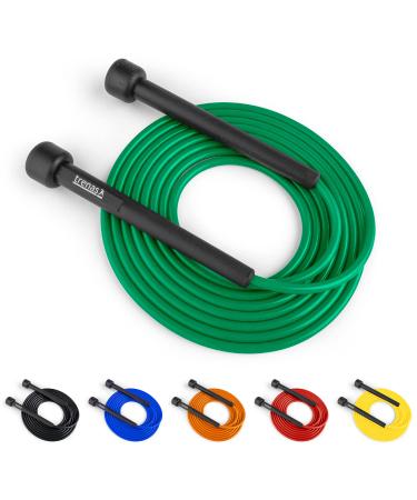 trenas skipping rope | Jump Rope | Rope Skipping Rope | Skipping Rope Adults & Children | 3 meters | Easily adjustable | Speed Rope Green
