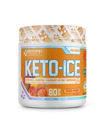 Beyond Yourself - Keto-Ice | Stimulant-Free Thermogenic Fat Burner | Advanced Metabolism Booster Energy Enhancer & Weight Management | Formulated with L-Carnitine & Raspberry Ketone | Peach Mango