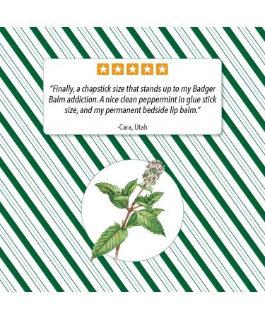 Badger Company Peppermint Lip Balm 0.60 oz - Natural Moisturizer & Soothing Relief - Buy Online on SooperMarket.com