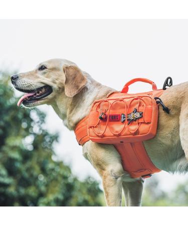 OneTigris Mammoth Dog Backpack 2.0 Version Tear Camping Hiking Dog Backpack for M/L Size Dogs (M Orange) M Orange - Buy Online on SooperMarket.com