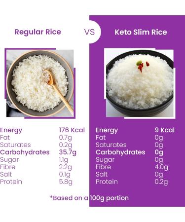 Eat Water Slim Rice Organic - Shirataki Keto Paleo Diet & Vegan Food Low Calorie Food Microwaveable Sugar & Free Fat Free | Ready to Eat (270g) - Buy Online on SooperMarket.com