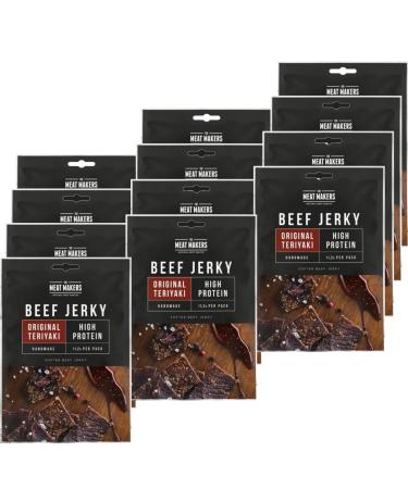 The Meat Makers - Original Teriyaki Beef Jerky Snack 300g (12x25g) - dried beef beef jery dry meat dry meat for humans 3. Teriyaki